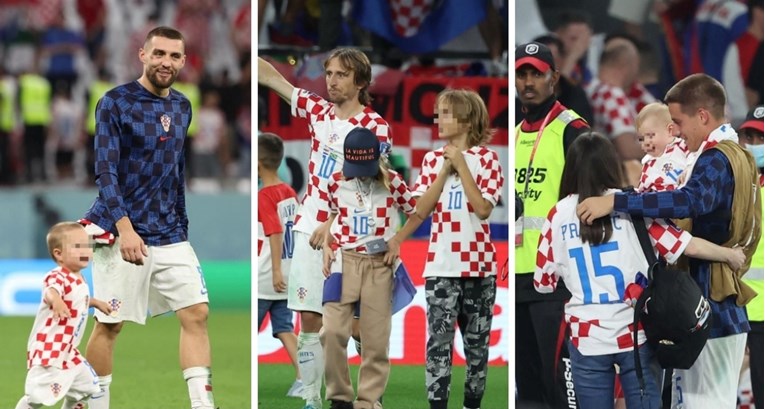 FOTO Vatreni su pobjedu proslavili sa svojom djecom, ovo su fotke za pamćenje