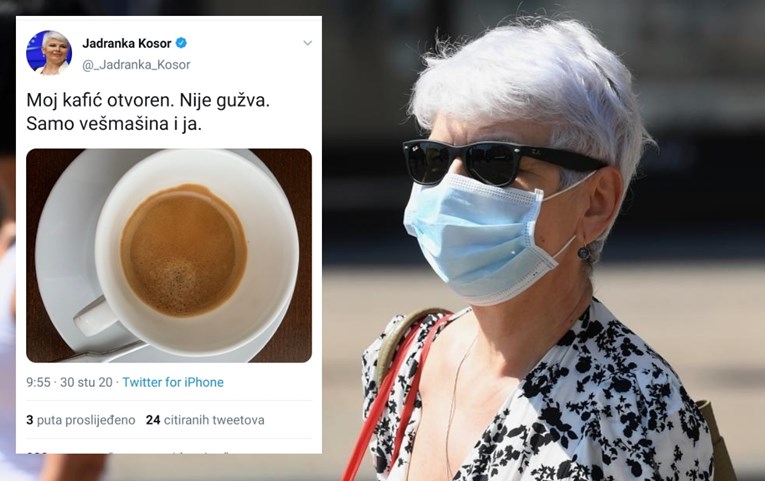 Jadranka Kosor: Moj kafić je otvoren, nema gužve