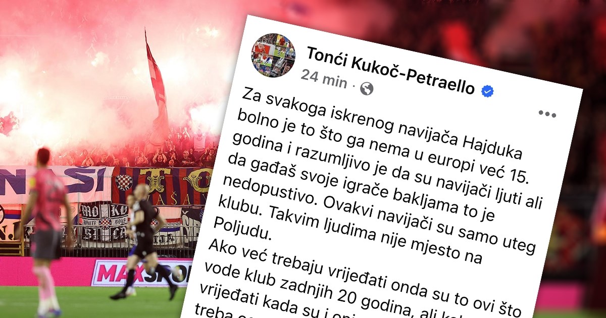 Kukoč o Torcidi: Pitajte beskičmenjaka Melnjaka da je baklja završila nekome u licu