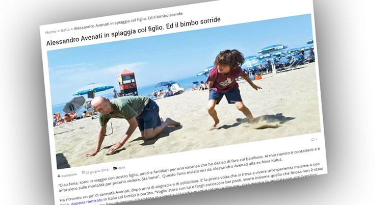 Objavljene fotografije Cesarea u Italiji. Na plaži je s ocem i smije se