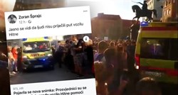 Šprajc objavio video, tvrdi da su prosvjednici pustili hitnu. To nije cijela istina