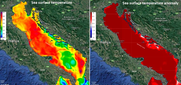 Temperature Jadrana su ovih dana puno više od prosjeka, pogledajte kartu
