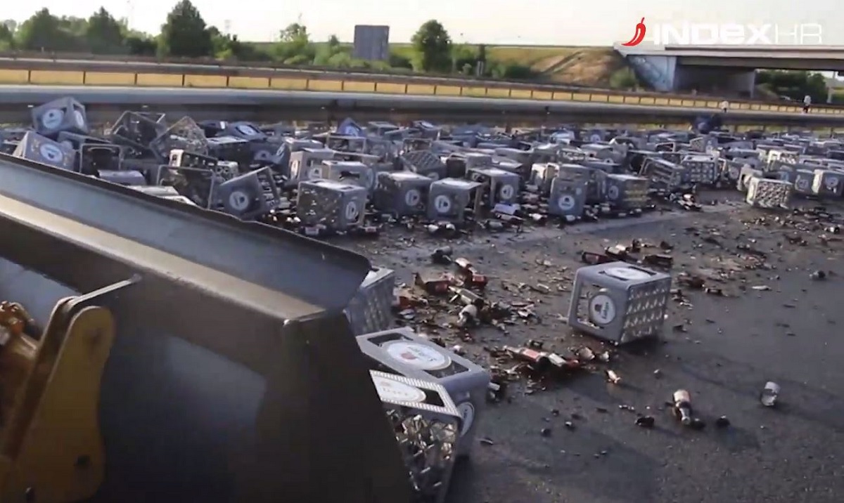 Bože, ima li te uopće? Više od 350 sanduka piva razbilo se na autocesti