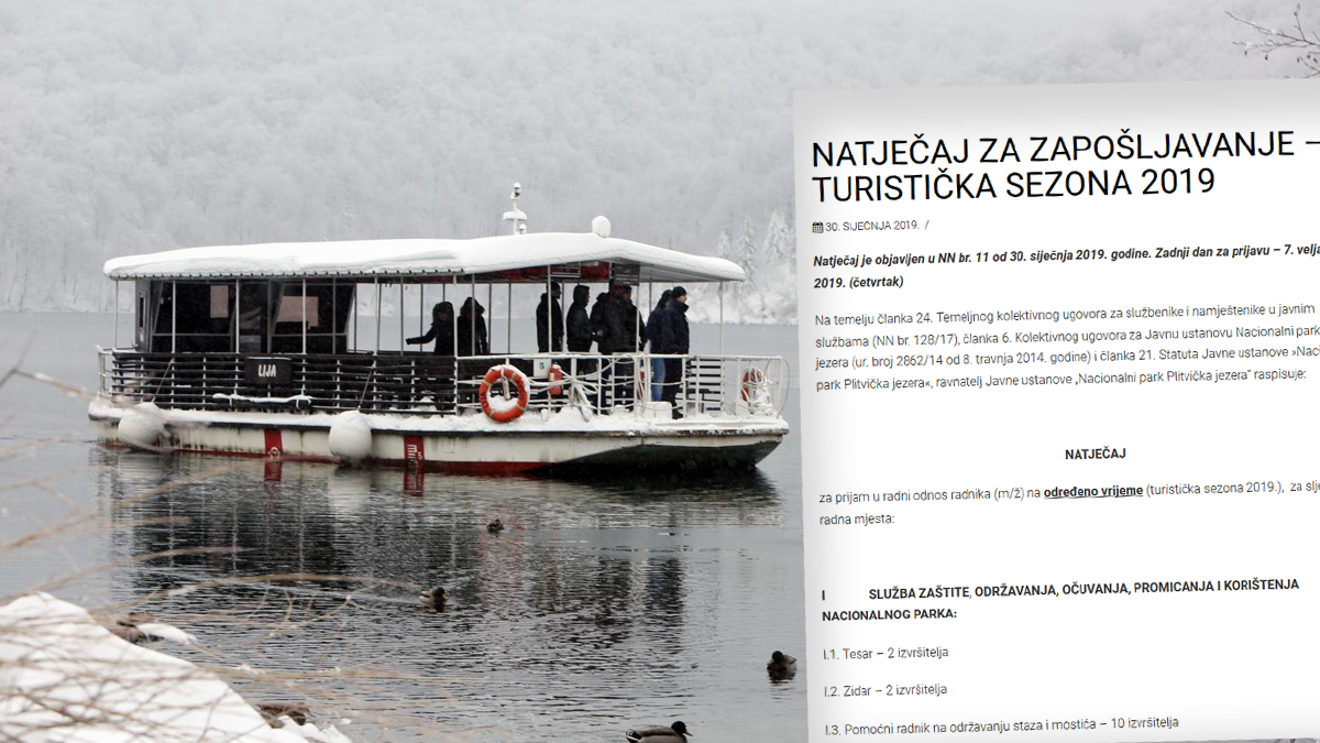 Plitvička jezera traže 460 sezonskih radnika