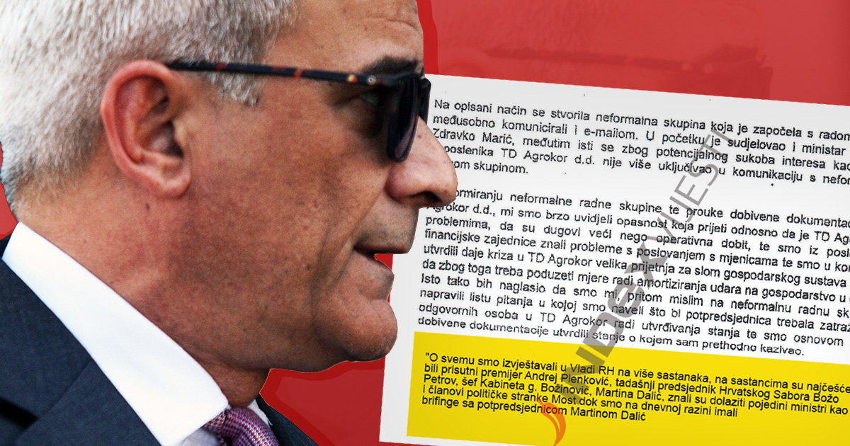 Objavljujemo cijeli iskaz Ramljaka DORH-u: "Sve smo govorili vladi i Plenkoviću"