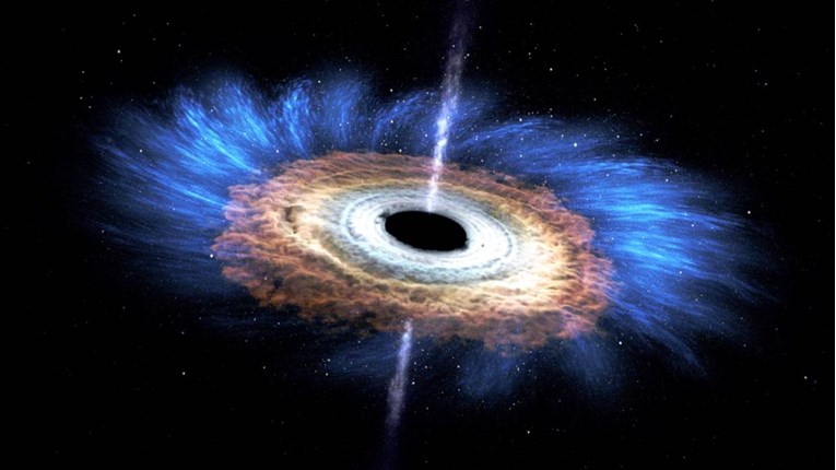 Masivna crna rupa šalje snažan mlaz prema nama. Što to znači?