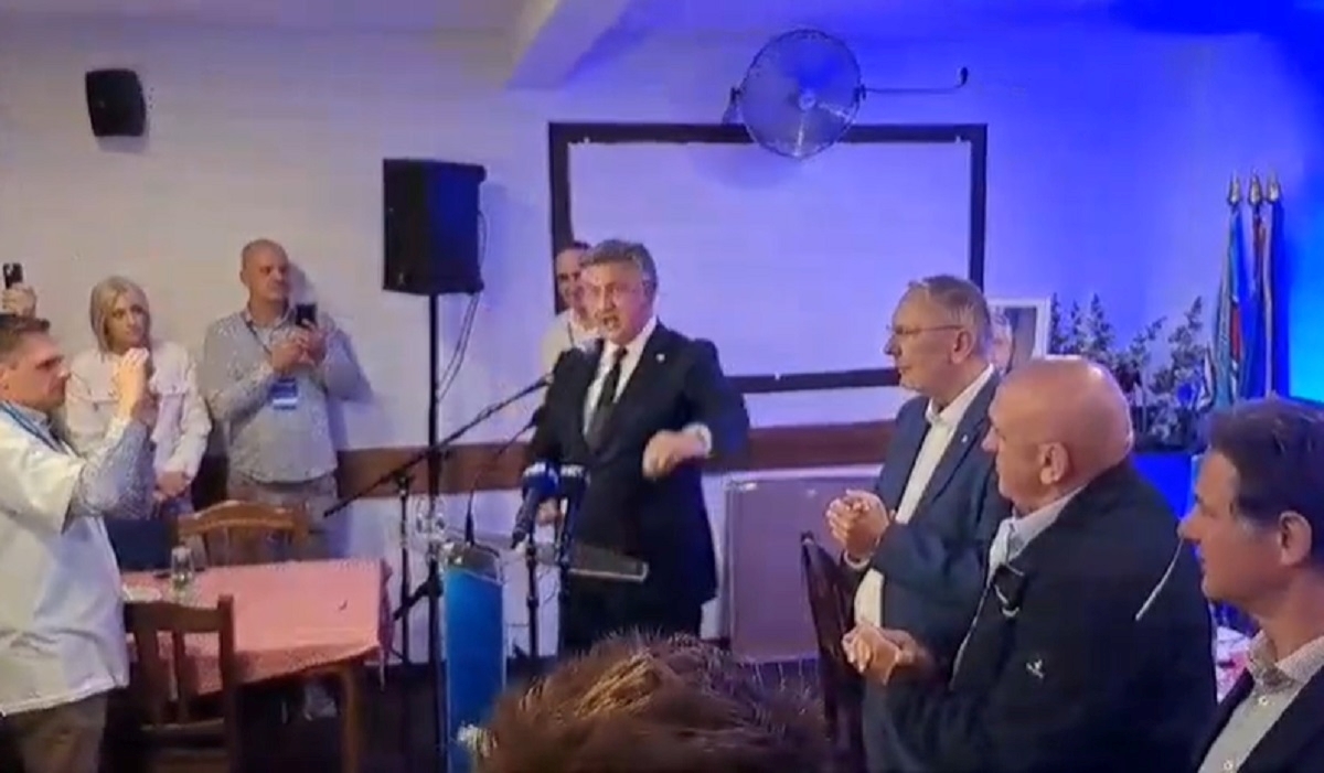 VIDEO Plenković večeras vikao pred HDZ-ovcima: Nek hrvatski narod kazni Milanovića