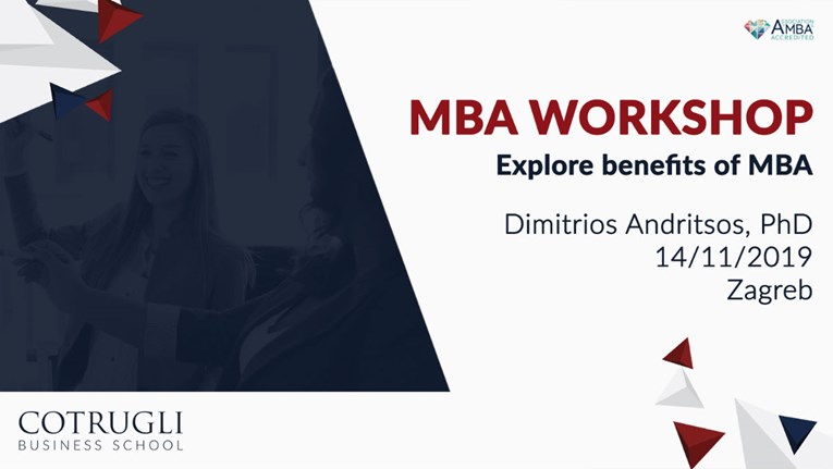 Izoštri svoj pogled na MBA - zadnja prilika za prijavu!