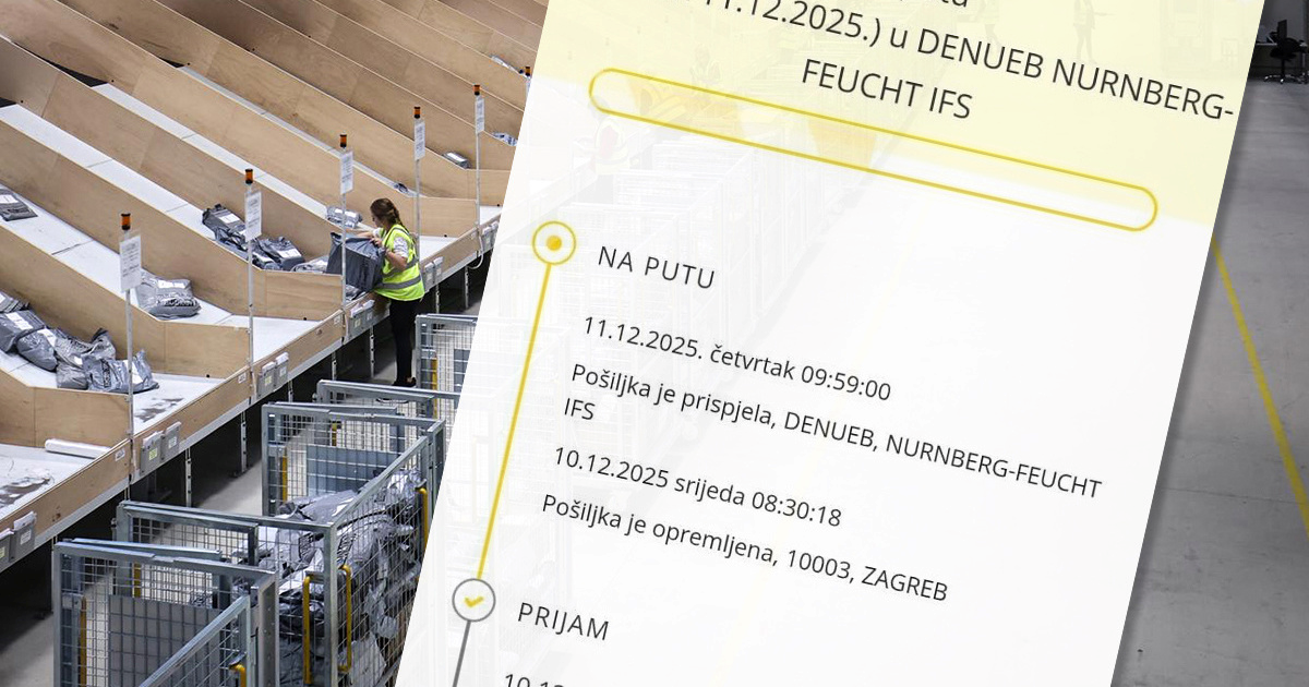 Poslao paket iz Osijeka u Split, nekako je završio u Njemačkoj. Oglasili se iz Pošte