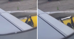 Radnik prije polijetanja aviona popravio krilo ljepljivom trakom. Video je viralan