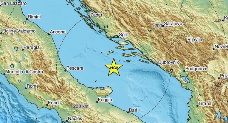 Potres magnitude 2.8 po Richteru u Jadranskom moru