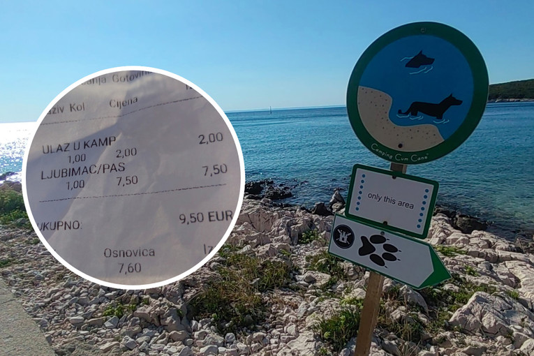 Čitateljica platila dva eura za ulaz u kamp na Cresu, za psa 7.50. Pitali smo zašto