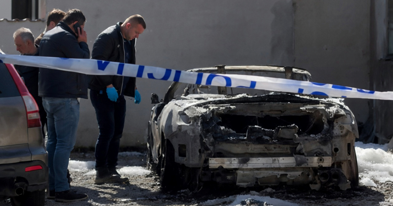 U Zagrebu izgorio skupocjeni BMW