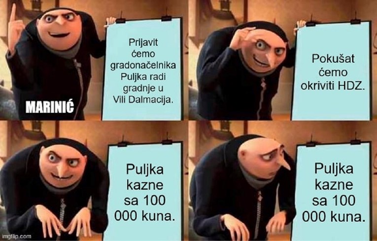 HDZ se ruga Puljku zbog kazne od 100.000 kuna. Ovo im je mem