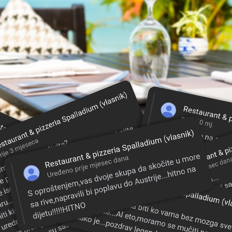 Dalmatinski restoran šokirao odgovorima na loše recenzije: "Hitno na dijetu!"