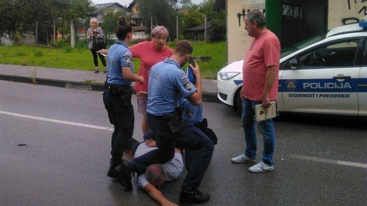 VIDEO Ovako je izgledalo uhićenje čovjeka koji je zbog poplave provalio u stanicu