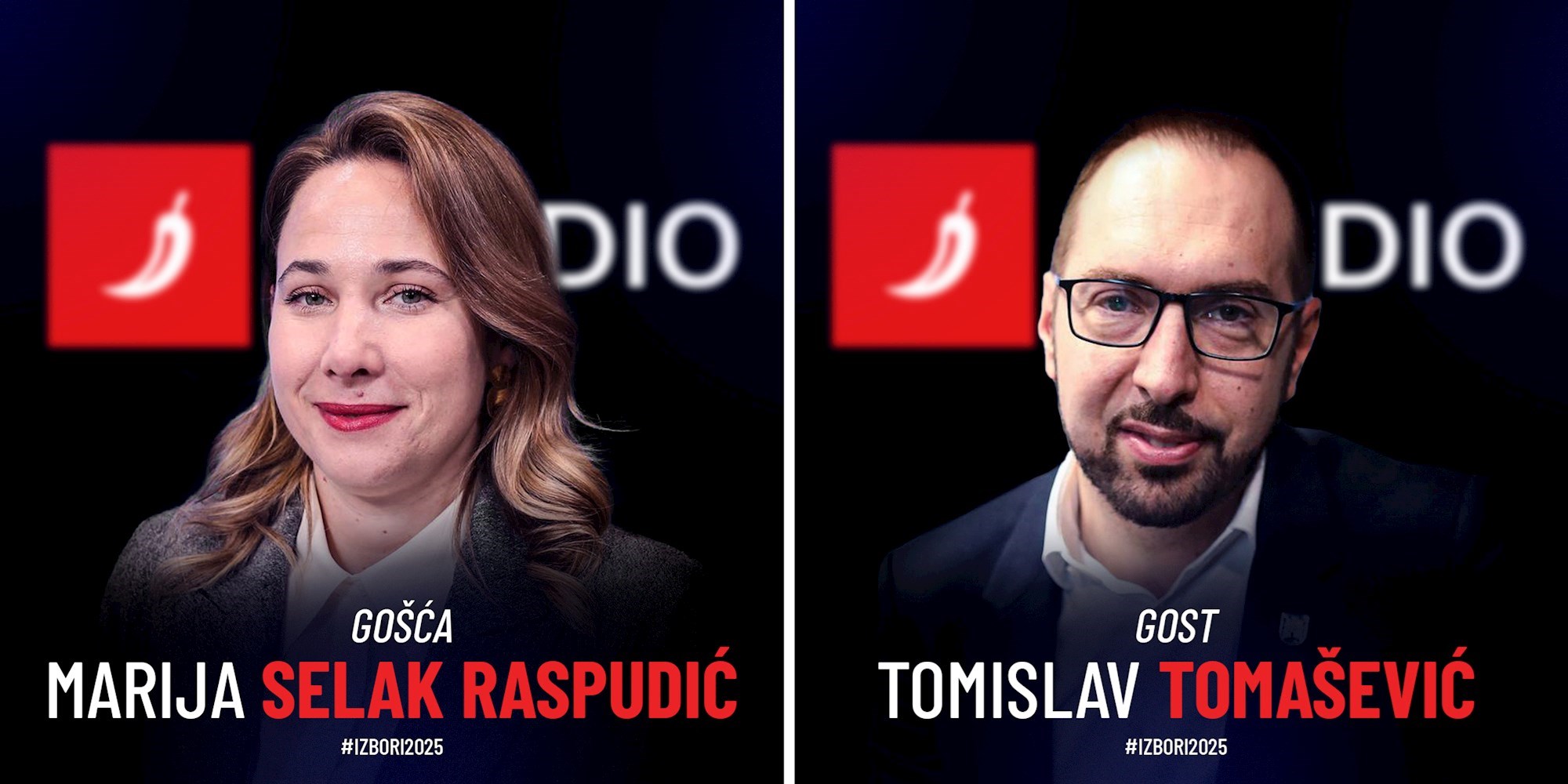 U Index Studiju danas gostuju Marija Selak Raspudić (12h) i Tomislav Tomašević (14h)