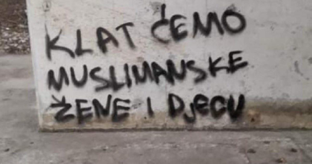 FOTO U Čapljini osvanuli prijeteći grafiti protiv Bošnjaka s ustaškim simbolima