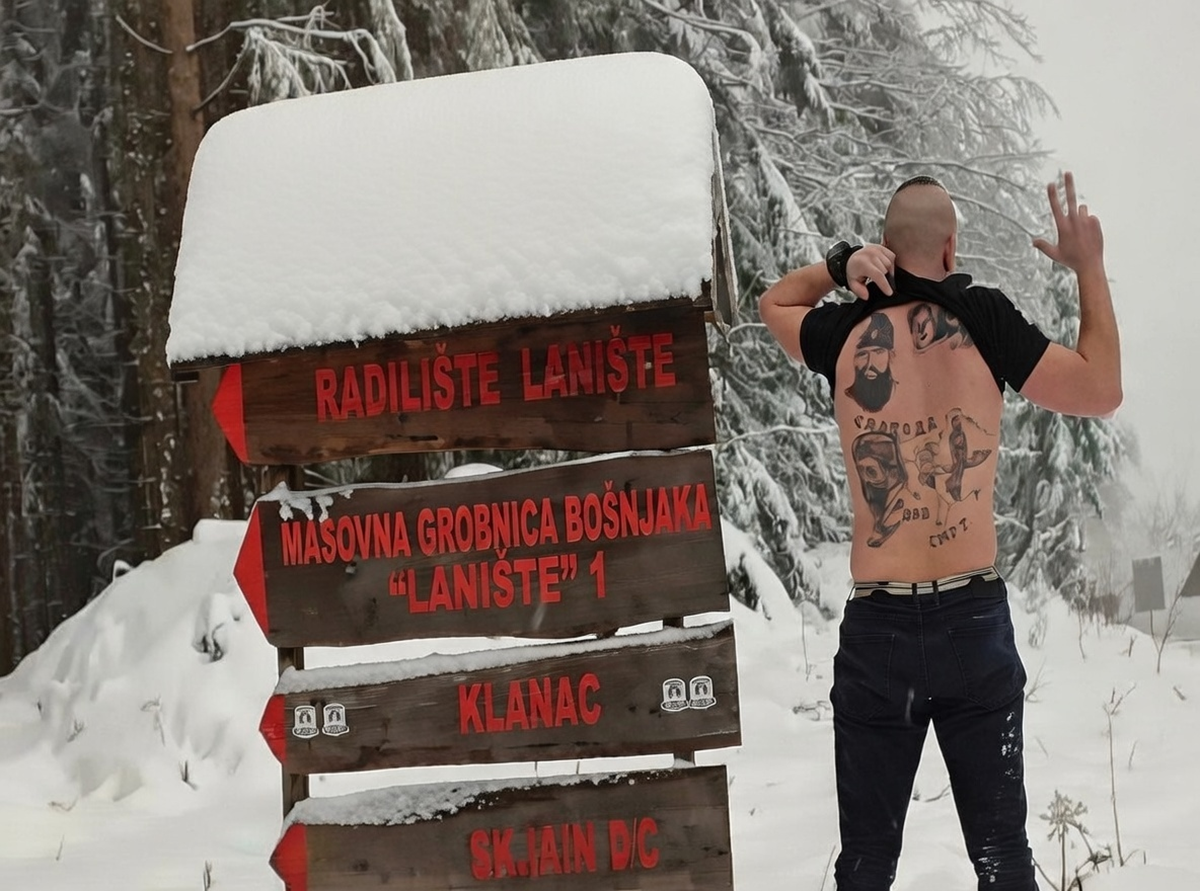 Sklikao se s četničkim simbolima kraj masovne grobnice u BiH. Dobio 6 mjeseci zatvora