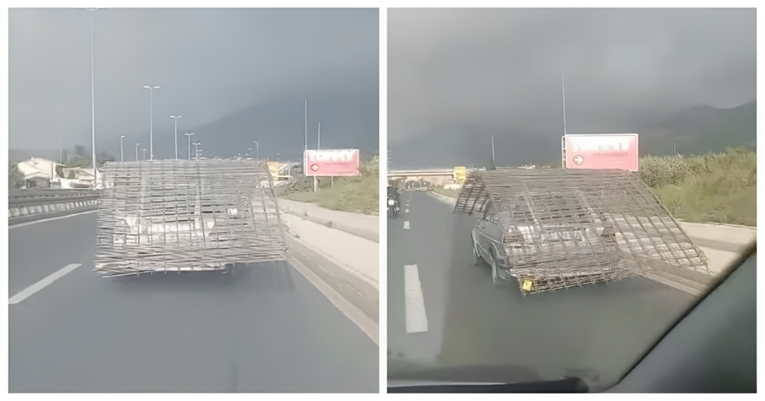 VIDEO Pogledajte kako ovaj vozač na brzoj cesti Split - Trogir prevozi teret na autu