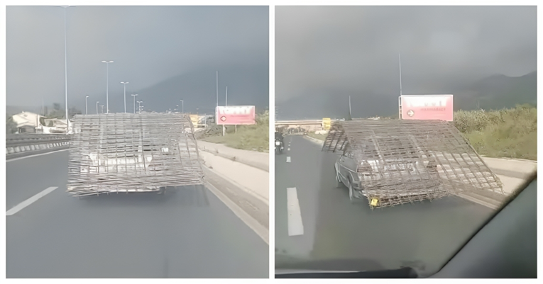 VIDEO Pogledajte kako ovaj vozač na brzoj cesti Split - Trogir prevozi teret na autu