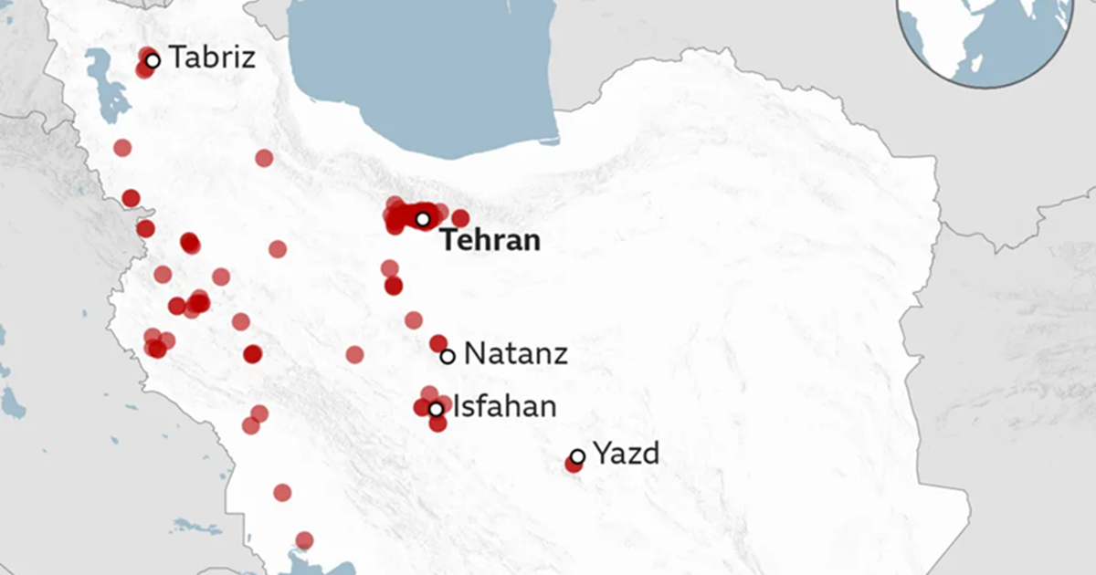 Gdje su sve zabilježeni udari u ratu na Bliskom istoku? Pogledajte karte