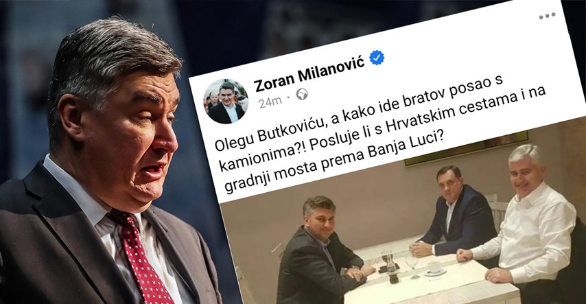 Milanović objavio fotku Dodika i Plenkovića: Oleg, kako ide bratov posao s kamionima?