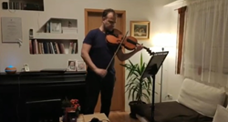 Zagrebački glazbenik zasvirao iz svog doma, pogledajte snimku