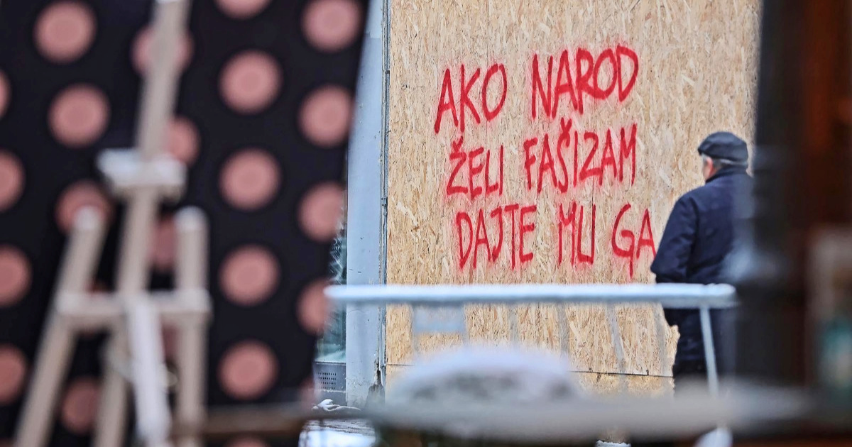 U centru Zagreba osvanuo natpis: "Ako narod želi fašizam, dajte mu ga"