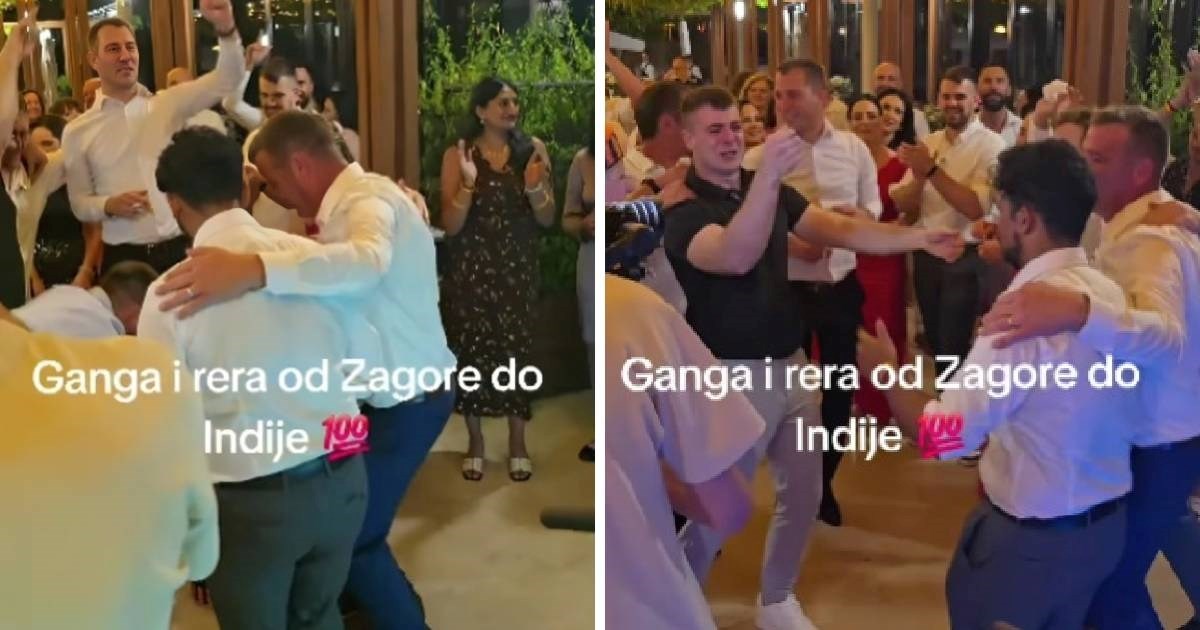Ludnica na svadbi u Splitu: Zet Englez i kum Indijac plesali na hit Pekija i Vojka V