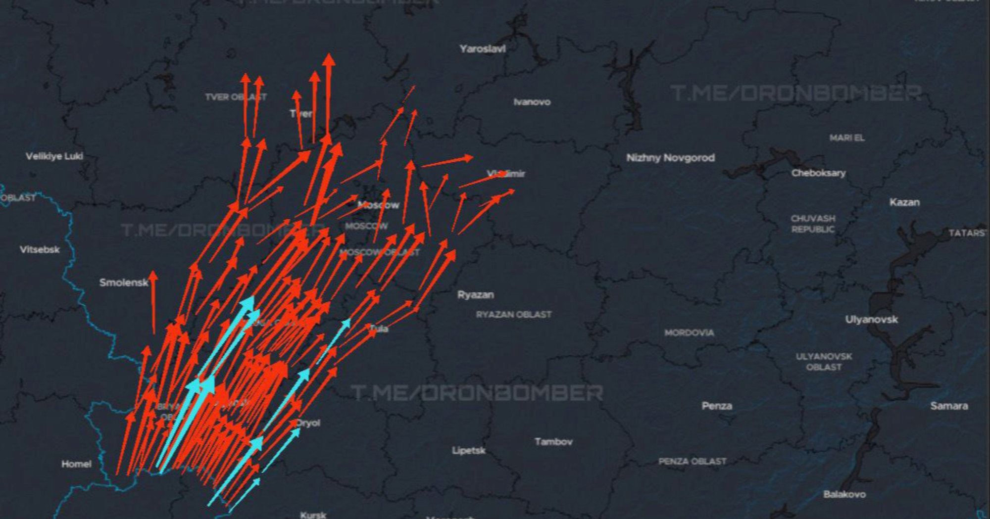 Ukrajina izvela masovni napad dronovima na Moskvu. Svi aerodromi bili zatvoreni