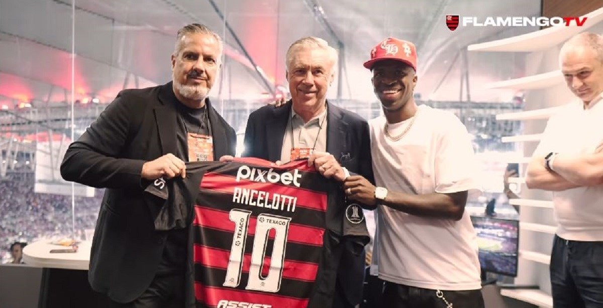 VIDEO Bivši Osijekov direktor dočekao Ancelottija i Viniciusa u brazilskom velikanu