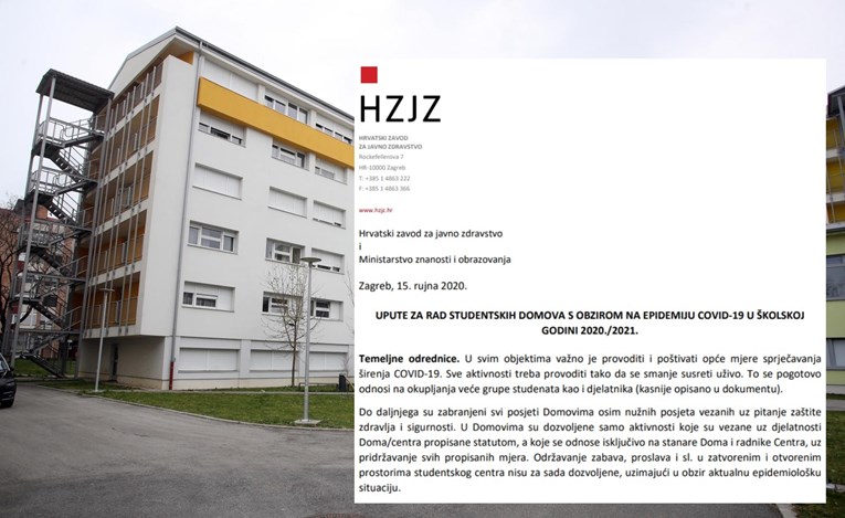 HZJZ objavio upute za rad studentskih domova