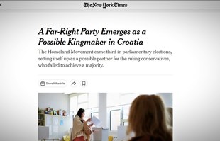 New York Times: Stranka krajnje desnice bi mogla odlučiti hrvatske izbore