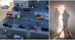 VIDEO Buknuo požar na zagrebačkoj Trešnjevci, u podrumu nebodera zapalilo se smeće