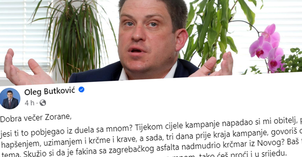 Butković: Zorane, fakina sa zagrebačkog asfalta nadmudrio je krčmar iz Novog?
