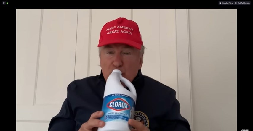 VIDEO Baldwinov Trump pije izbjeljivač i poručuje: "Pustit ćemo ovaj virus da divlja"