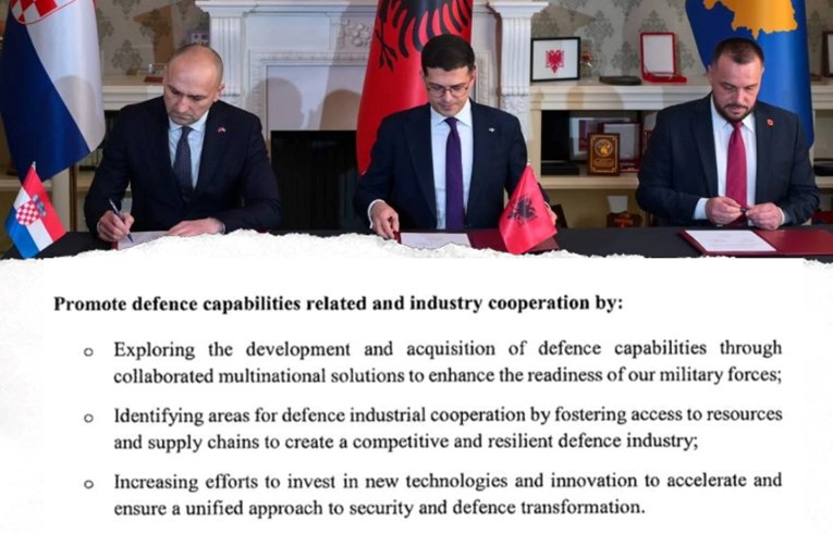 Ovo je cijeli tekst potpisane vojne suradnje Hrvatske, Albanije i Kosova 