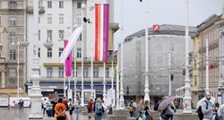 FOTO Na Trgu bana Jelačića zastave, na Zrinjevcu klupa duginih boja