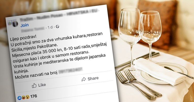 Ovaj hrvatski restoran kuharima nudi plaću od 35 tisuća kuna. Nazvali smo voditeljicu