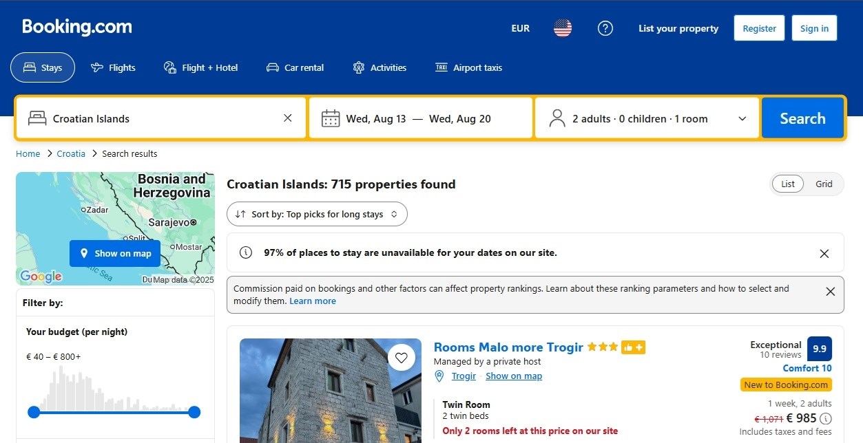 Do 29. kolovoza novi rok za prijave za kolektivnu tužbu protiv Booking.com-a
