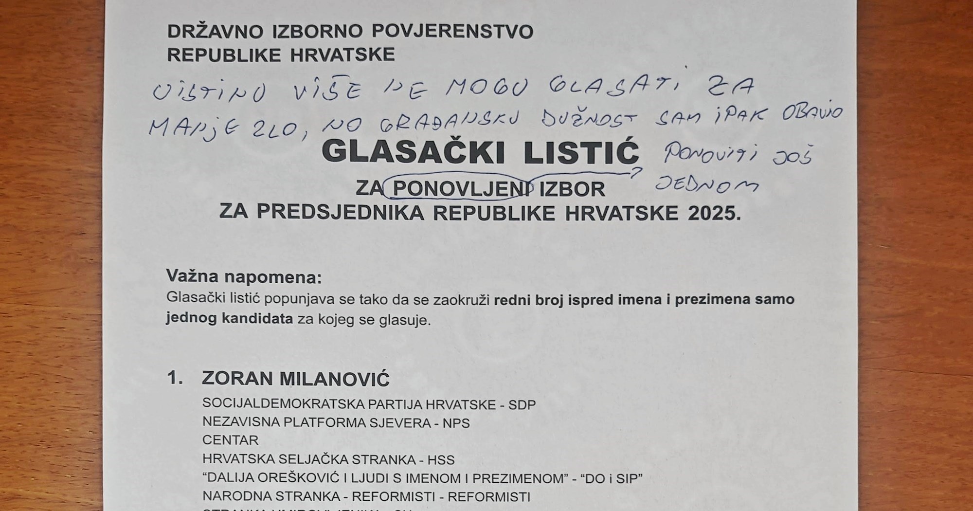 Hrvat umjesto Primorca i Milanovića birao između Spocka i Yode