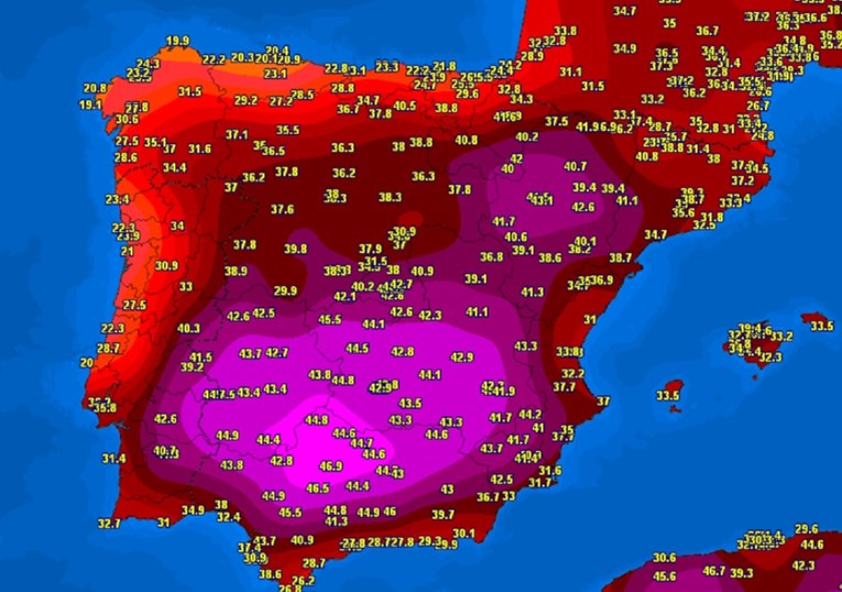 Izmjerena najviša temperatura u Španjolskoj ikad
