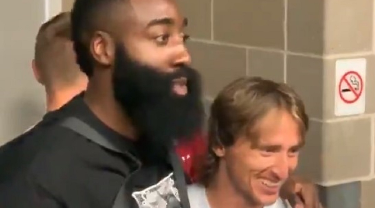 VIDEO Harden izgrlio Modrića: "Najbolji ste na svijetu"