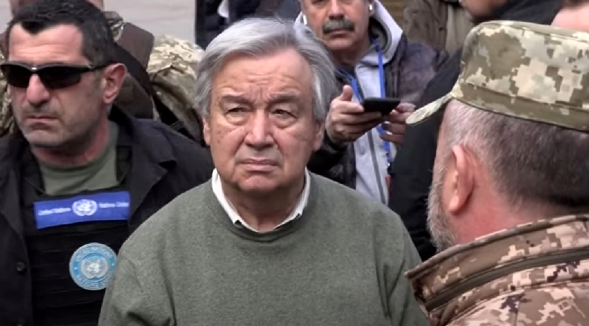 Šef UN-a je u Kijevu. Raketa je sletjela blizu hotela u kojem boravi