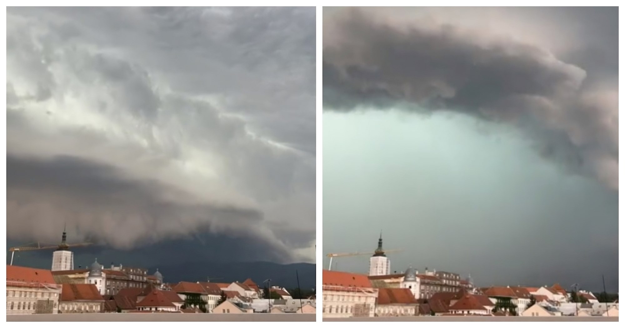 VIDEO Ovako je izgledalo nebo u centru Zagreba tijekom dolaska oluje