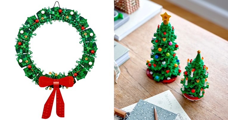 LEGO ima fora božićno drvce i vijenac. Idealan poklon za ljubitelje legića