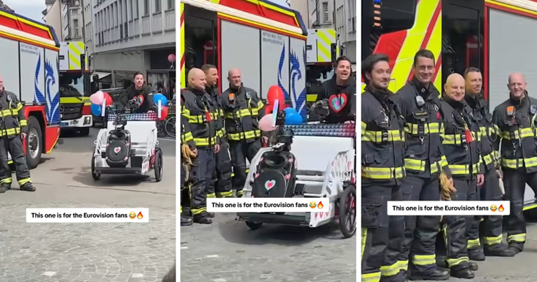 VIDEO Novinar na ulici Basela pjevušio hit s Eurosonga, vatrogasci mu se pridružili