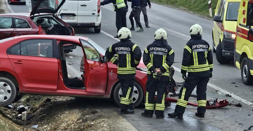 FOTO Kod Koprivnice se sudarila dva auta i kamion, nekoliko ljudi prevezeno u bolnicu