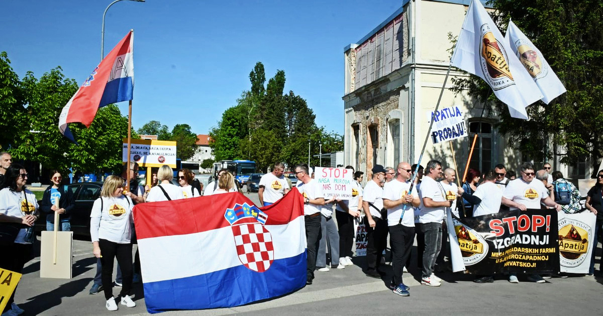 U Sisku počeo prosvjed protiv megafarmi i klaonica pilića